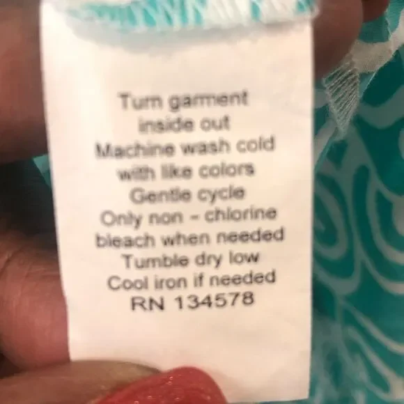 Vineyard Vines turquoise blue and white long sleeve tunic top dress size small - Picture 12 of 12